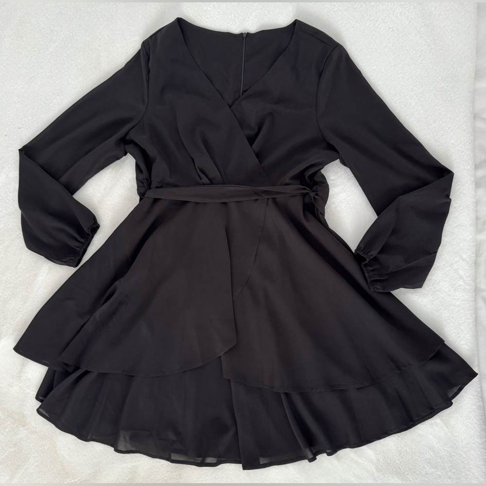 Women’s Black Long Sleeve A-Line Dress, Size XXL - NWT